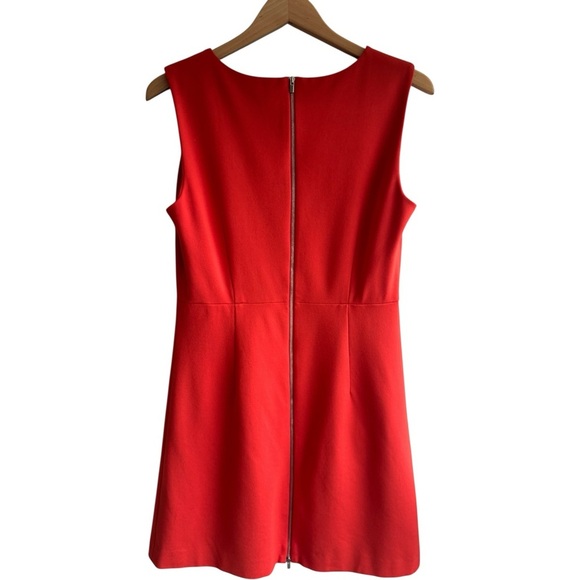 DIANE VON FURSTENBERG | DVF Carpreena Ponte Sleeveless Mini Dress Poppy Red 12 - Picture 3 of 7